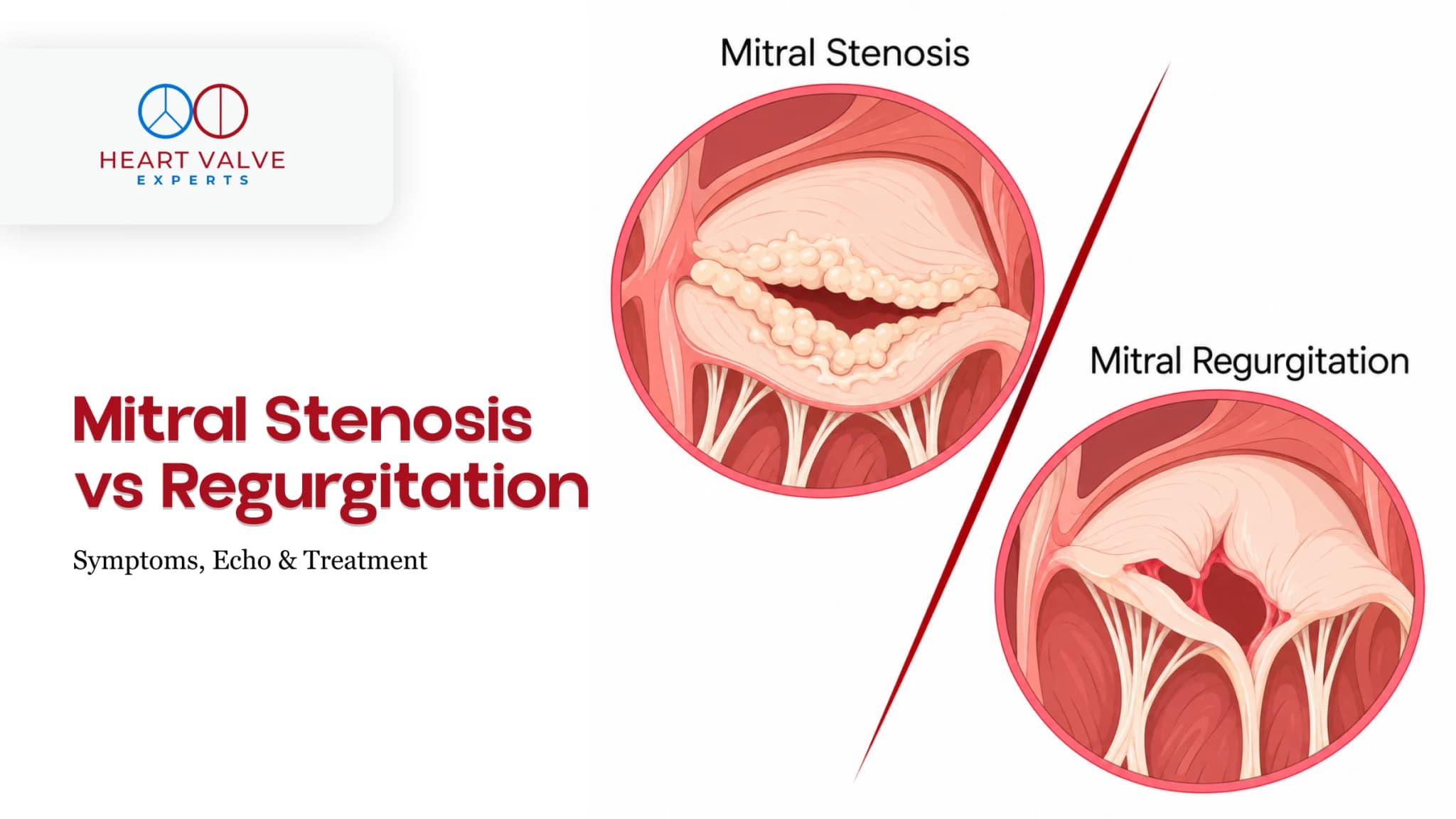 Mitral Stenosis vs Mitral Regurgitation: Differences in Symptoms, Echo Findings and Treatment